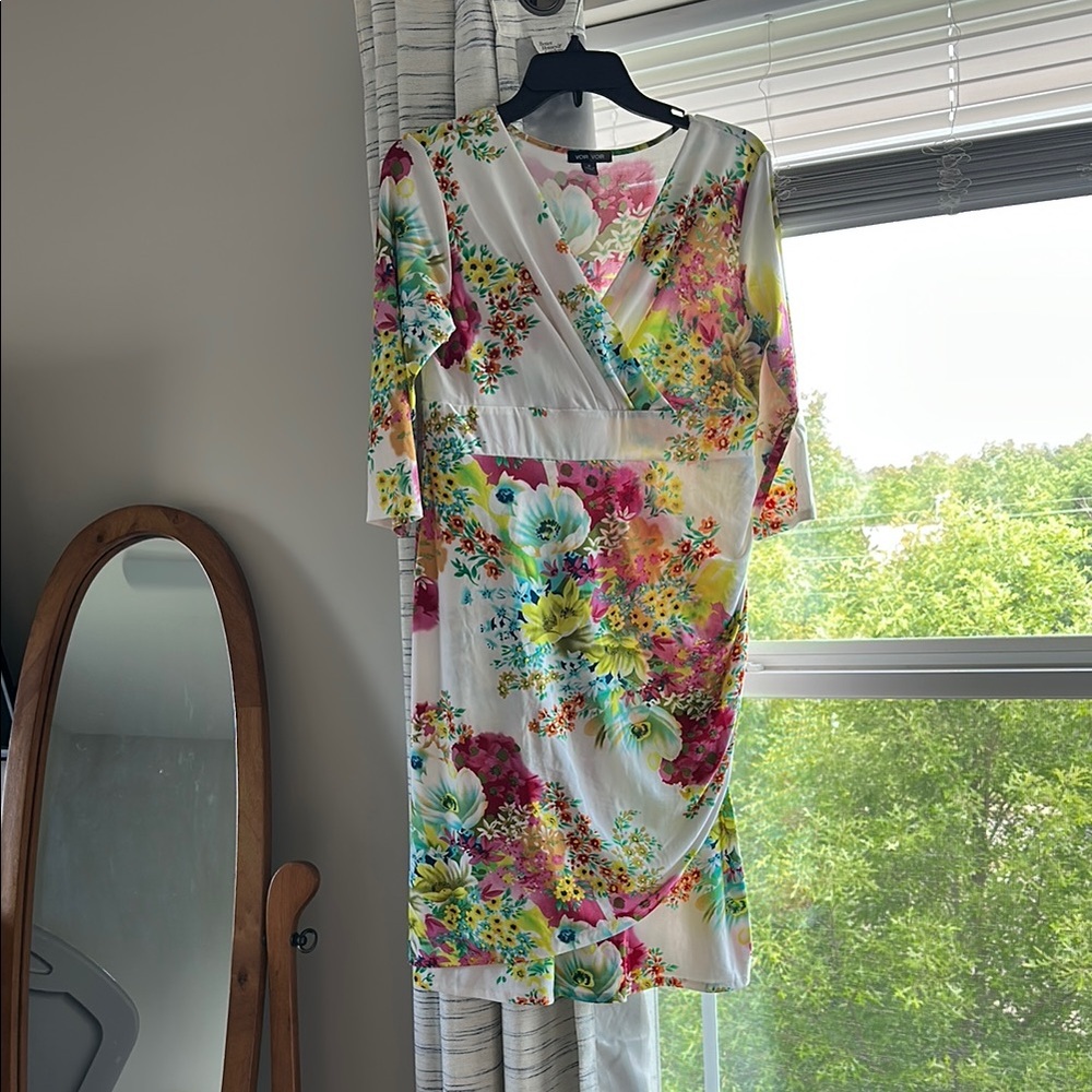 Floral Multicolor Wrap Dress